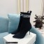 Balmain Heel 9.5cm Stretch Knit Skye Ankle Boots Black/White 2021