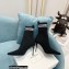 Balmain Heel 9.5cm Stretch Knit Skye Ankle Boots Black/White 2021