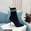 Balmain Heel 9.5cm Stretch Knit Skye Ankle Boots Black/White 2021