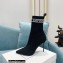 Balmain Heel 9.5cm Stretch Knit Skye Ankle Boots Black/White 2021