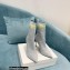 Balmain Heel 9.5cm Stretch Knit Skye Ankle Boots Gray 2021