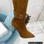 Balmain Heel 9.5cm Raven Thigh-high Boots Suede Brown 2021