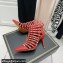 Valentino Heel 10cm Rockstud Alcove Boots in Leather Red 2021