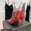 Valentino Heel 10cm Rockstud Alcove Boots in Leather Red 2021