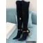 Balmain Okt Chain Detail Thigh-high Boots Suede Black 2021