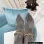 Balmain Okt Chain Detail Thigh-high Boots Suede Gray 2021