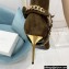 Balmain Okt Chain Detail Thigh-high Boots Suede Khaki 2021