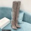 Balmain Heel 9.5cm Nelly Thigh-high Boots Suede Gray 2021