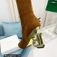 Balmain Heel 9.5cm Nelly Thigh-high Boots Suede Brown 2021
