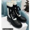 Dior Calfskin and Cotton Diorland Lace-Up Boots Black/White 2021