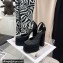 Versace Heel 14.5cm Platform 5cm Medusa Aevitas Satin Pumps Black 2021