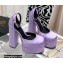 Versace Heel 14.5cm Platform 5cm Medusa Aevitas Satin Pumps Lilac 2021