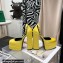 Versace Heel 14.5cm Platform 5cm Medusa Aevitas Satin Pumps Yellow 2021
