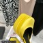 Versace Heel 14.5cm Platform 5cm Medusa Aevitas Satin Pumps Yellow 2021