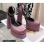 Versace Heel 14.5cm Platform 5cm Medusa Aevitas Satin Pumps Dusty Pink 2021