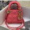 Lady Dior Micro Bag in Patent Cannage Calfskin Pink 2021