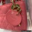 Lady Dior Micro Bag in Patent Cannage Calfskin Pink 2021