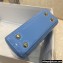 Lady Dior Micro Bag in Patent Cannage Calfskin Blue 2021