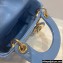 Lady Dior Micro Bag in Patent Cannage Calfskin Blue 2021