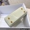 Lady Dior Micro Bag in Patent Cannage Calfskin White 2021