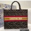 Dior Book Tote Bag in Multicolor Mizza Embroidery Brown 2021