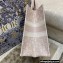 Dior Small Book Tote Bag in Oblique Embroidery Pale Pink 2021