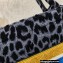 Dior Small Book Tote Bag in Multicolor Mizza Embroidery Gray 2021