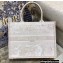 Dior Small Book Tote Bag in Toile de Jouy Embroidery Pale Pink 2021