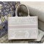 Dior Small Book Tote Bag in Toile de Jouy Embroidery Pale Pink 2021