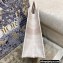 Dior Small Book Tote Bag in Houndstooth Embroidery Pale Pink 2021