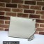 Gucci Medium Leather Pouch Bag 572770 White 2021