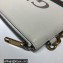 Gucci Medium Leather Pouch Bag 572770 White 2021