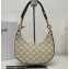 Celine Medium Strap Ava Bag White in Triomphe Canvas and Calfskin