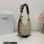 Celine Medium Strap Ava Bag White in Triomphe Canvas and Calfskin