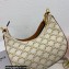 Celine Medium Strap Ava Bag White in Triomphe Canvas and Calfskin