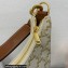 Celine Medium Strap Ava Bag White in Triomphe Canvas and Calfskin