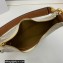 Celine Medium Strap Ava Bag White in Triomphe Canvas and Calfskin