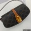 Celine CLUTCH ON STRAP Bag Tan in Triomphe canvas and calfskin