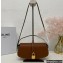 Celine CLUTCH ON STRAP Bag Brown in Smooth calfskin