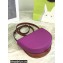 Loewe Heel Duo Bag in Soft Natural Calfskin Purple/Brown