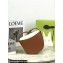 Loewe Heel Duo Bag in Soft Natural Calfskin White/Brown