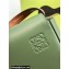 Loewe Heel Duo Bag in Soft Natural Calfskin Green/Brown