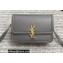 Saint Laurent Solferino Medium Satchel Bag In Box Leather 634305 Gray