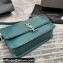 Saint Laurent Solferino Medium Satchel Bag In Box Leather 634305 Green