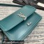 Saint Laurent Solferino Medium Satchel Bag In Box Leather 634305 Green