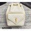 Saint Laurent Joe Backpack Bag in Leather 672609 White