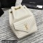 Saint Laurent Joe Backpack Bag in Leather 672609 White