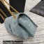Saint Laurent Niki Medium Bag in Suede Leather 633158 Gray