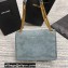 Saint Laurent Niki Medium Bag in Suede Leather 633158 Gray