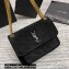 Saint Laurent Niki Medium Bag in Suede Leather 633158 Black/Gold